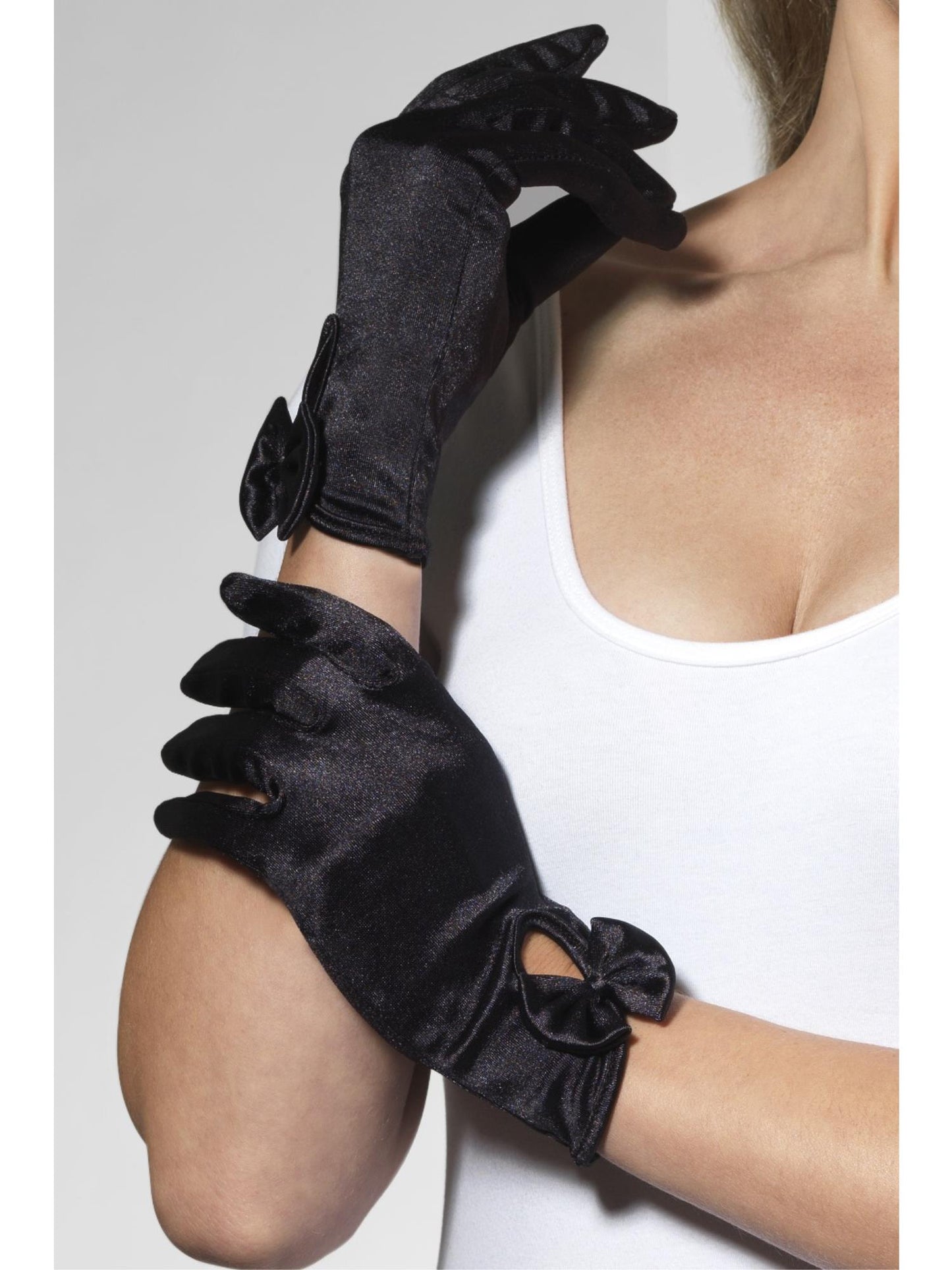 Smiffys FEVER Gloves, Short, Black für Damen