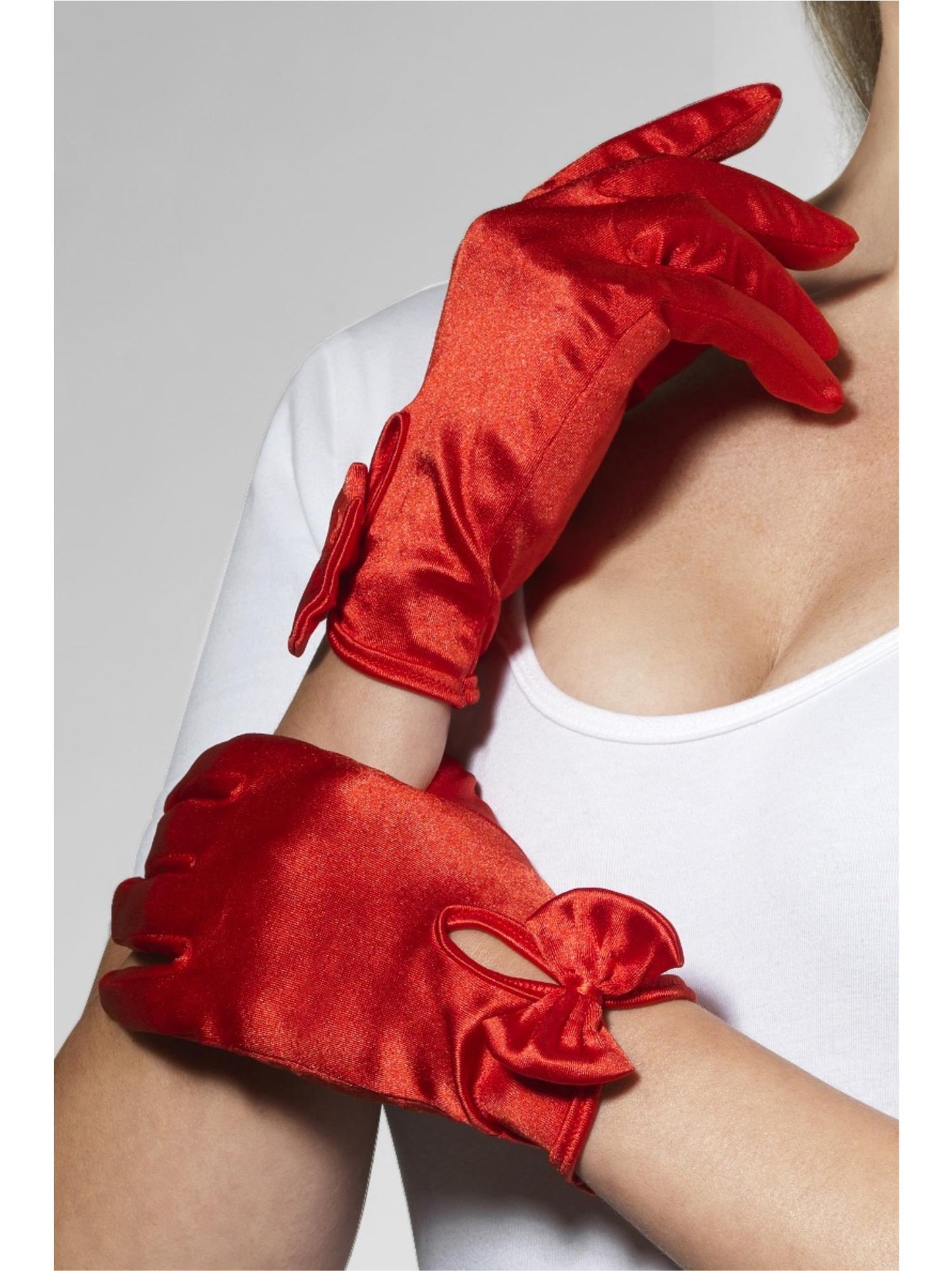 Smiffys FEVER Gloves, Short, Red AC für Damen