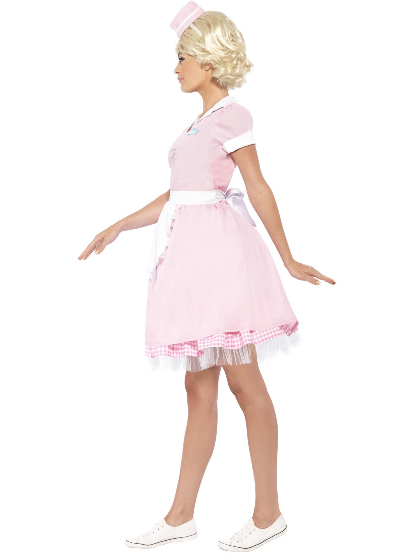 Smiffys 1950S 50s Diner Mädchenkostüm, Pink CS für Damen