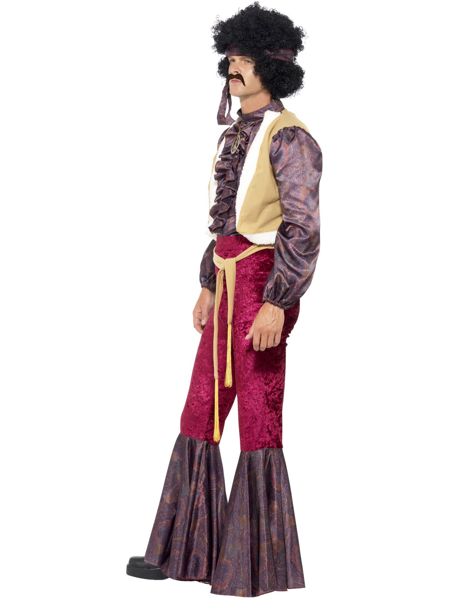 Smiffys 1970S 70s Psychedelic Rocker Costume, Purple CS für Herren