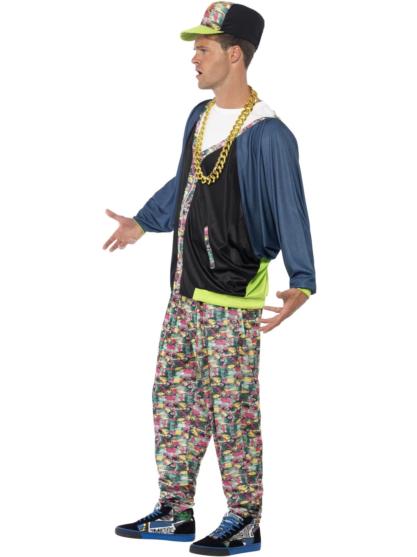 Smiffys 1980S 80s Hip Hop Costume, Patterned CS für Herren