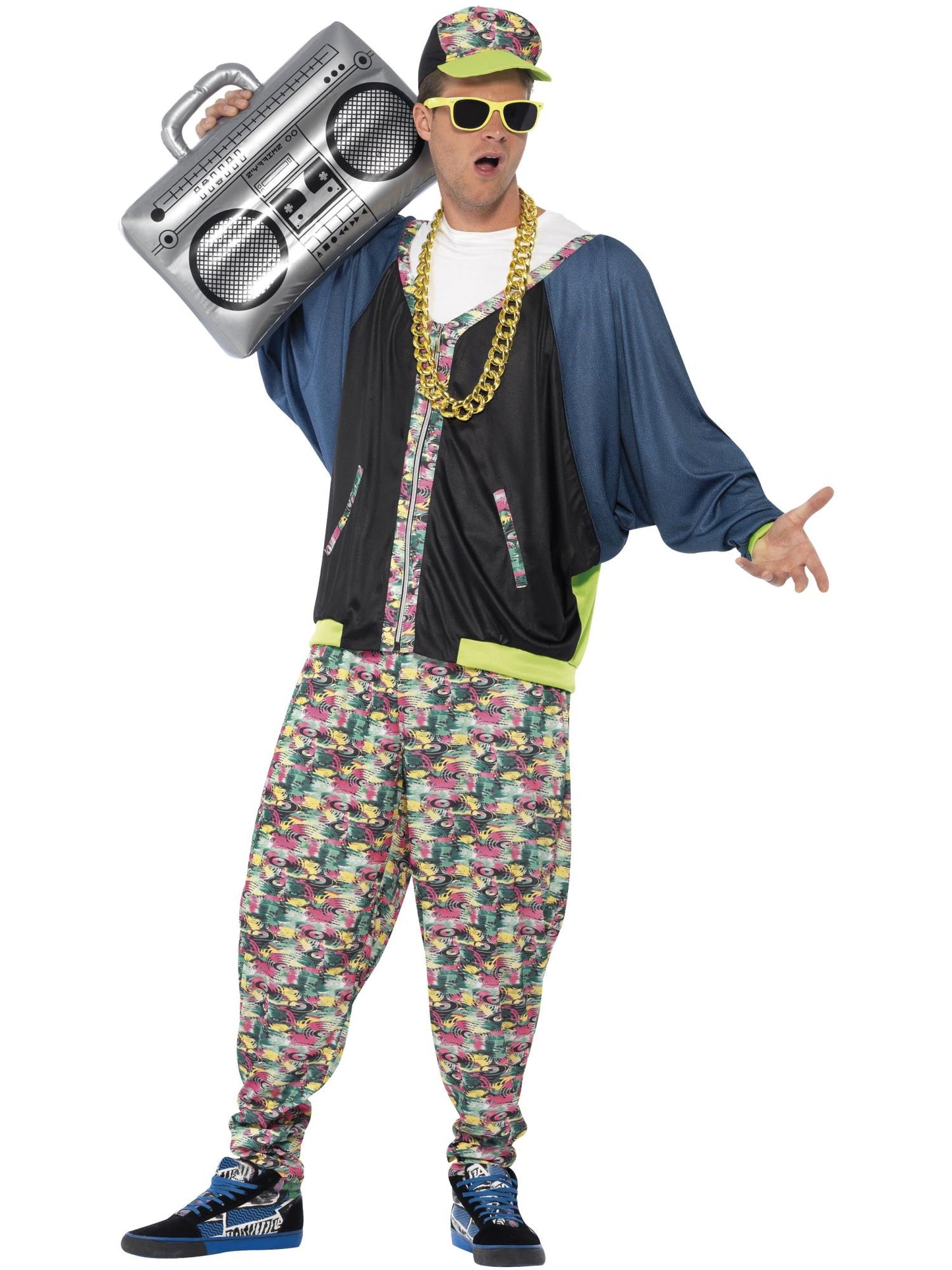 Smiffys 1980S 80s Hip Hop Costume, Patterned CS für Herren