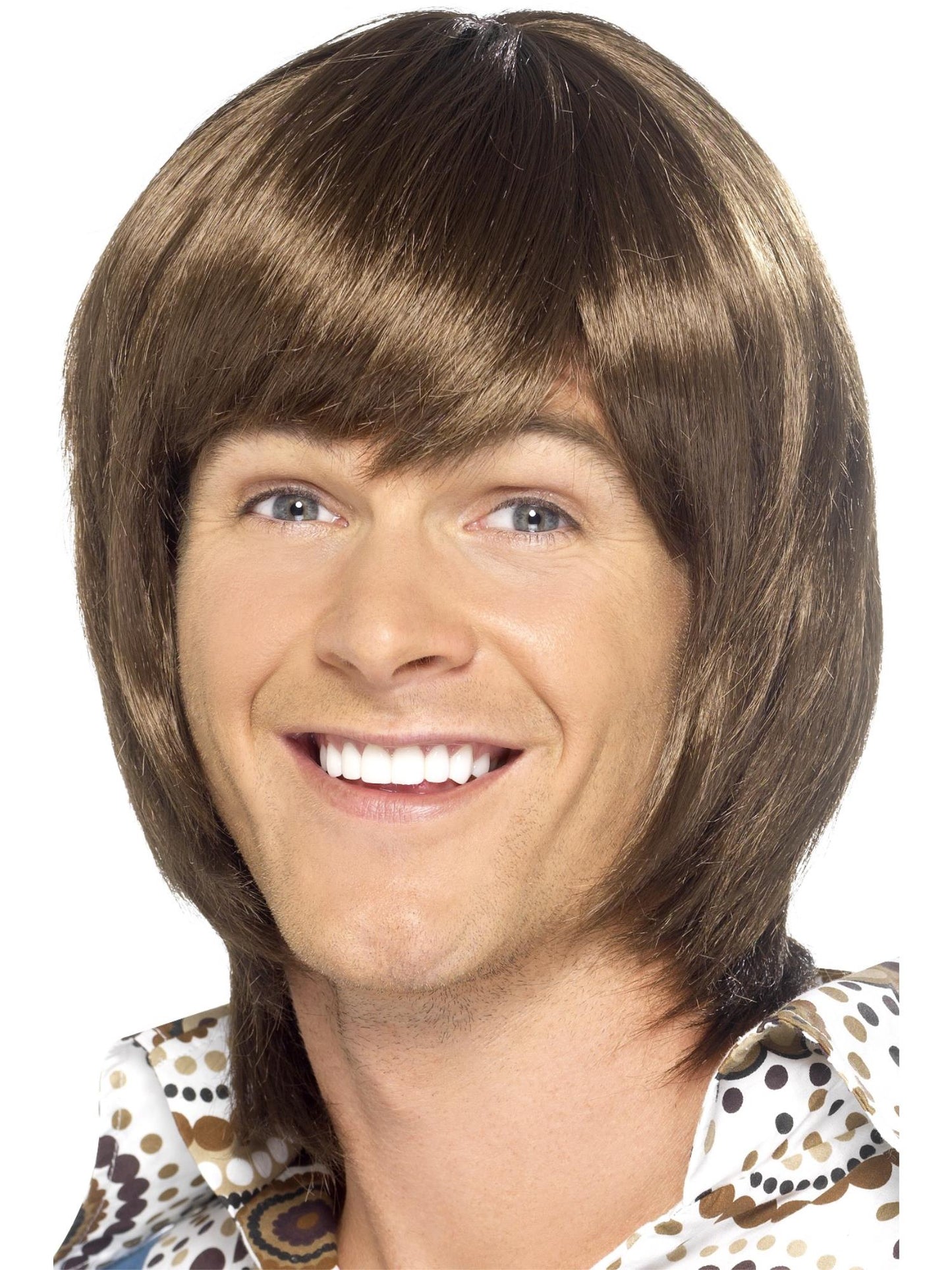 Smiffys 1970S 70s Heartthrob Wig, Brown für Herren