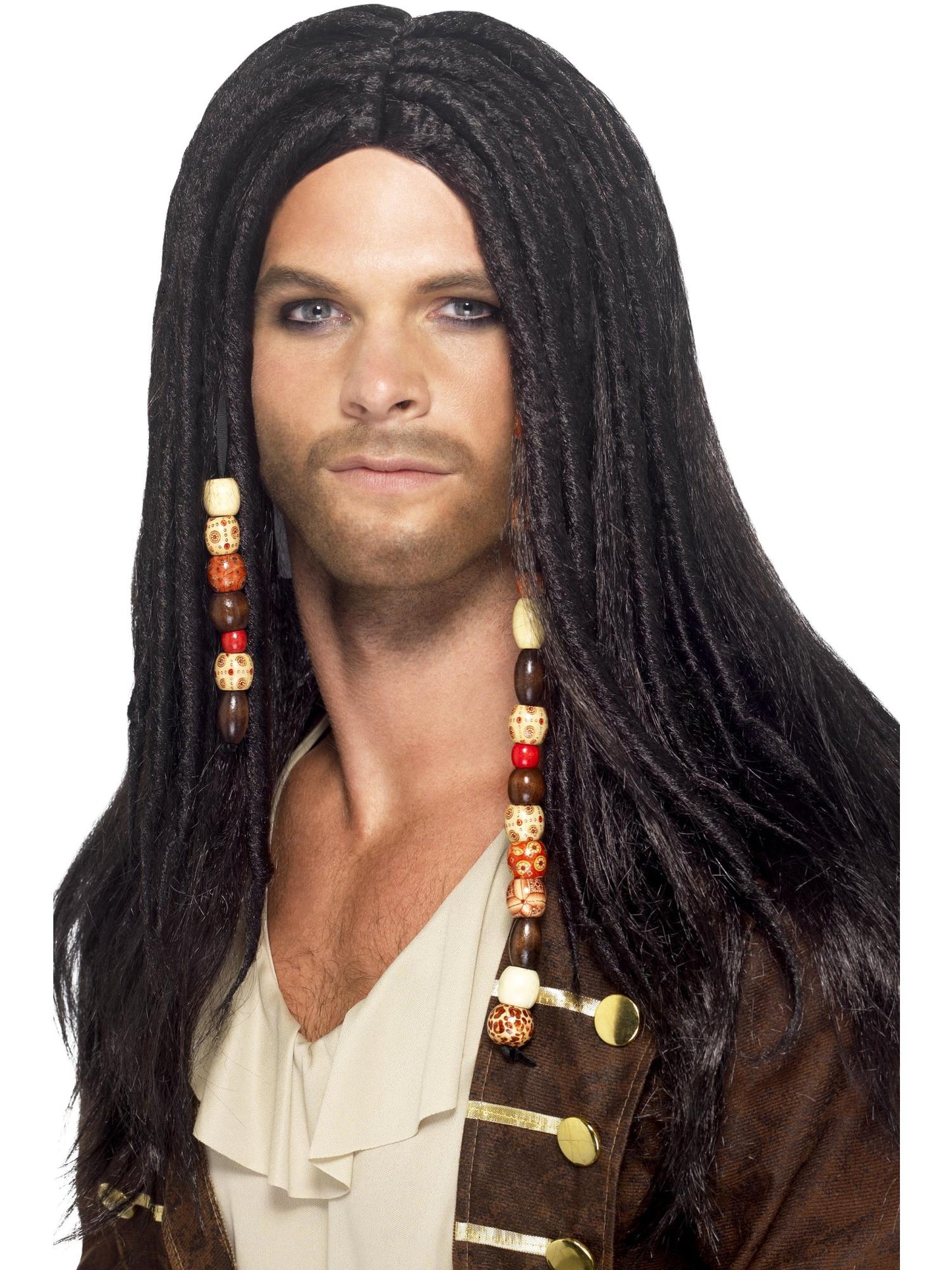 Smiffys Pirate Wig, Black für Herren