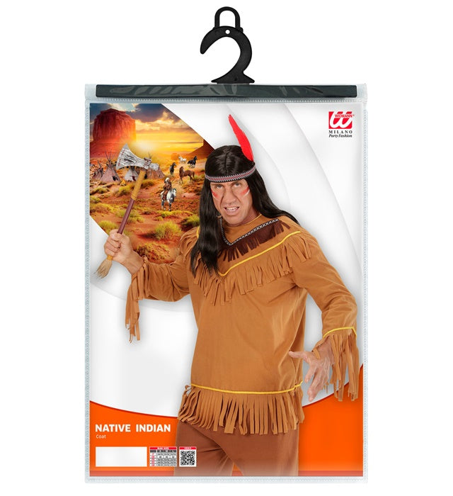 Indianer-Oberteil mit typischen Mustern für Fasnacht und Karneval