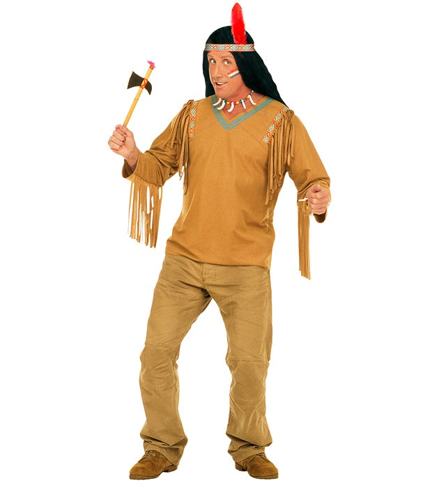APACHE Oberteil mit Stirnband und Feder für Fasnacht Kostüm