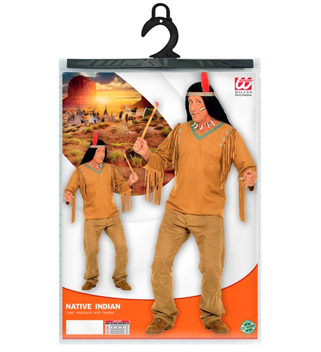 APACHE Oberteil mit Stirnband und Feder für Fasnacht Kostüm