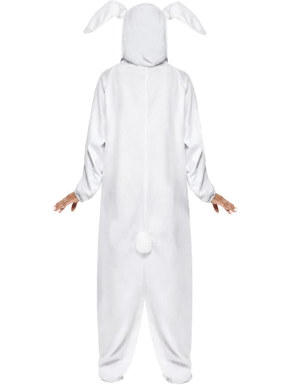 Smiffys Rabbit Kostüm in Weiss für Erwachsene mit Kapuze – Detailansicht