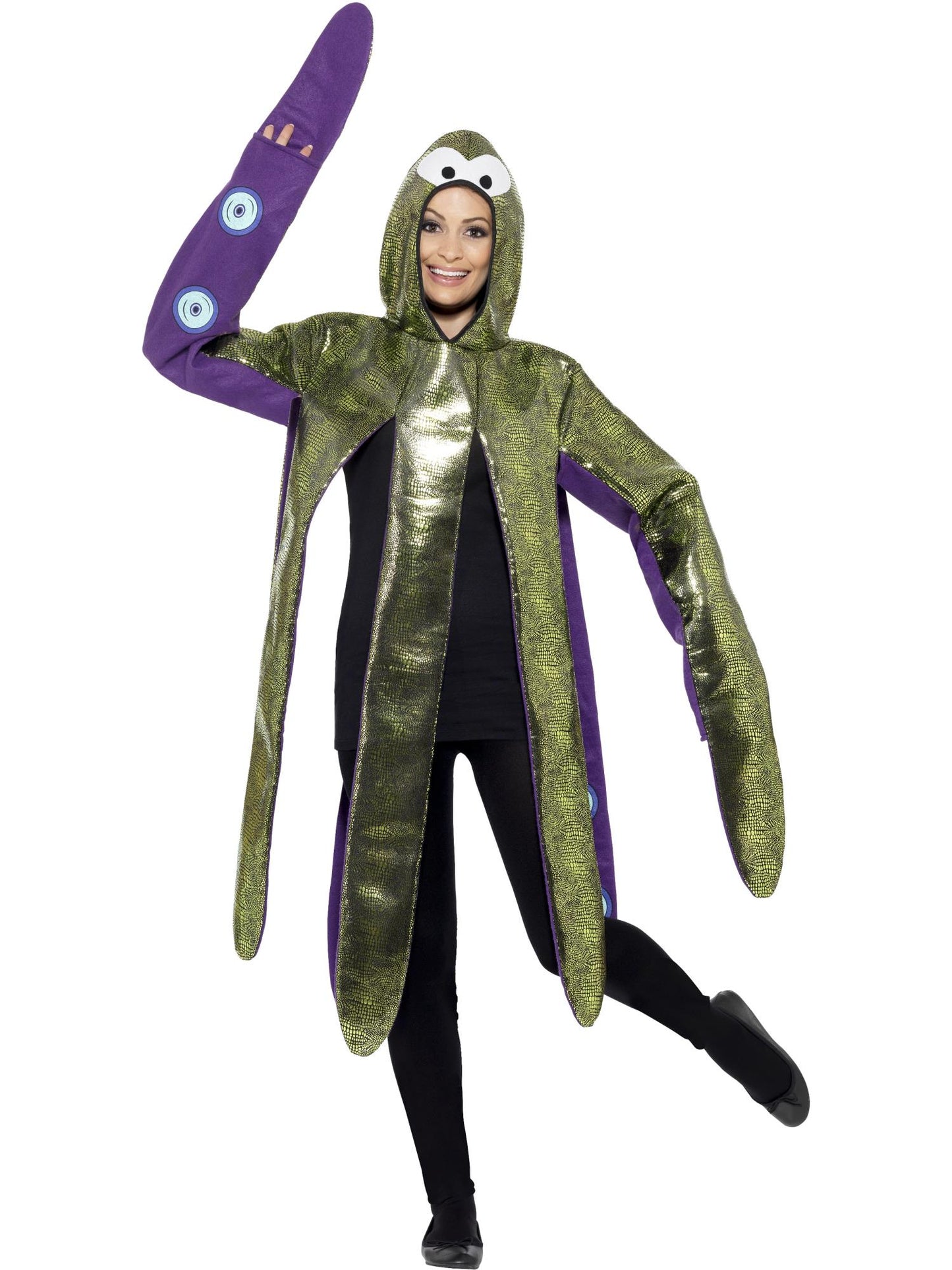 Smiffys SEACREATUR Octopus Costume, Foam Bonded, Purple CS für Unisex