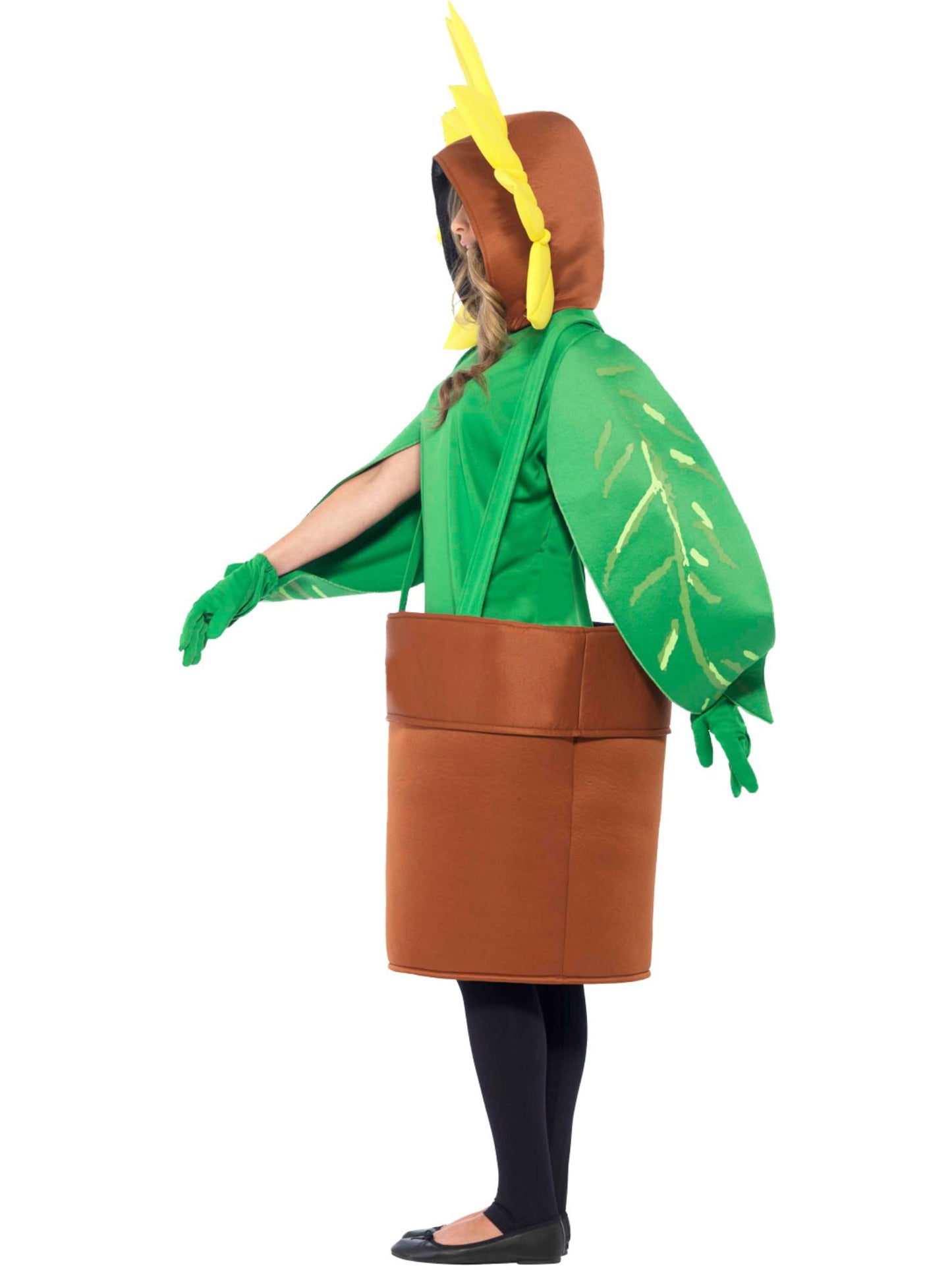 Smiffys COMEDY Sunflower Costume, with Top with Attached Hood CS für Unisex