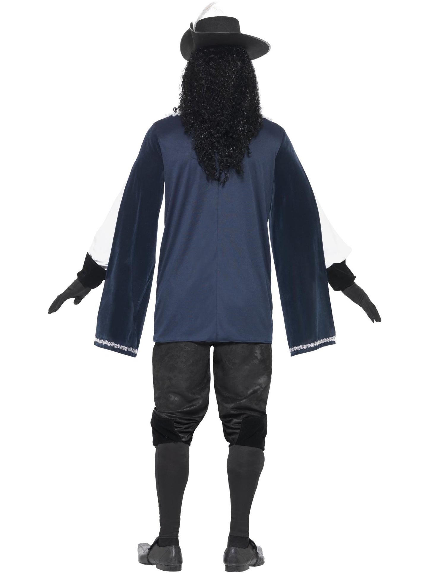 Smiffys MEDIEVAL Musketeer Male Costume, with Top, Hat, Navy CS für Herren