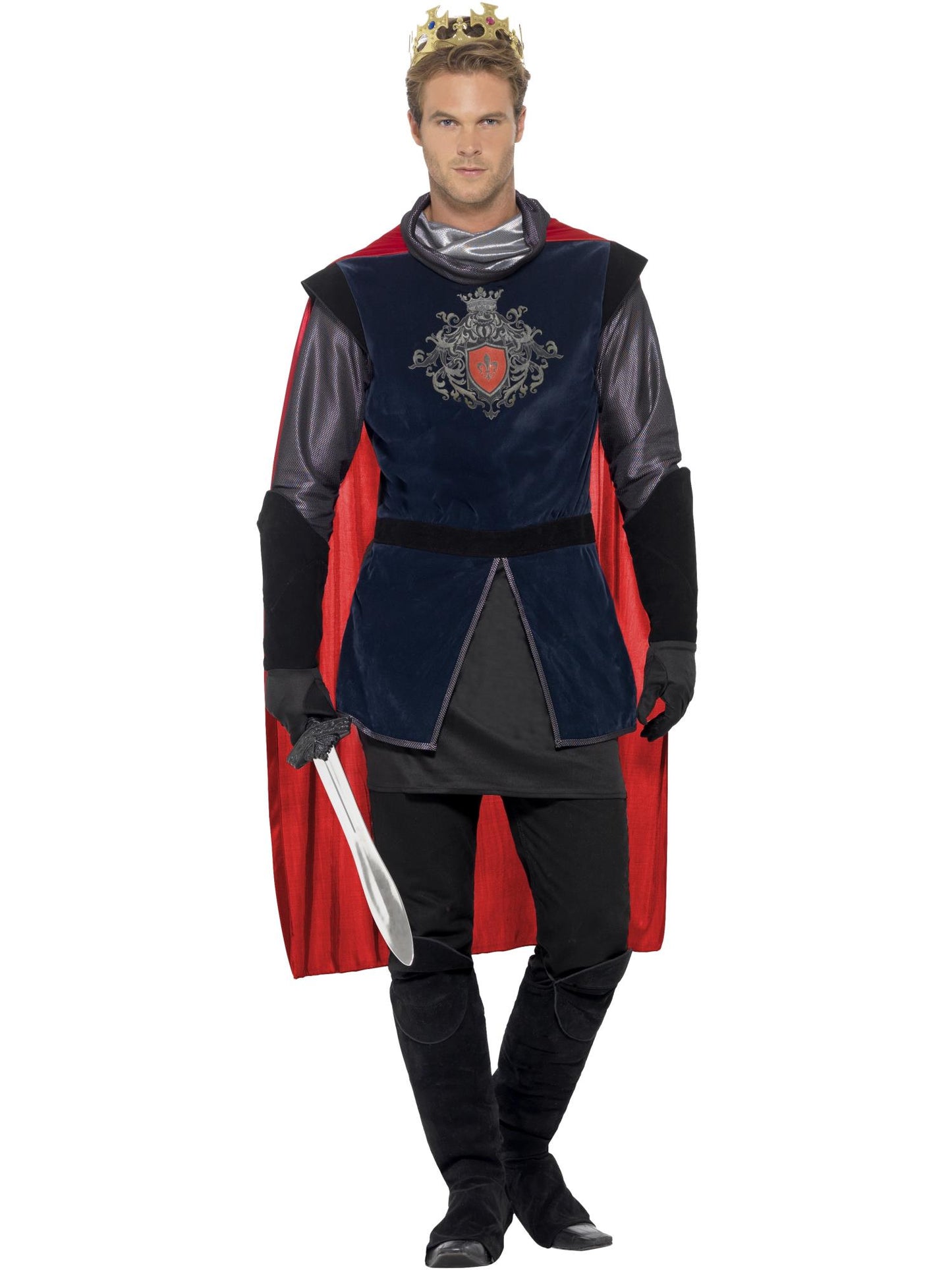 Smiffys MEDIEVAL Deluxe King Arthur Costume, Black CS für Herren