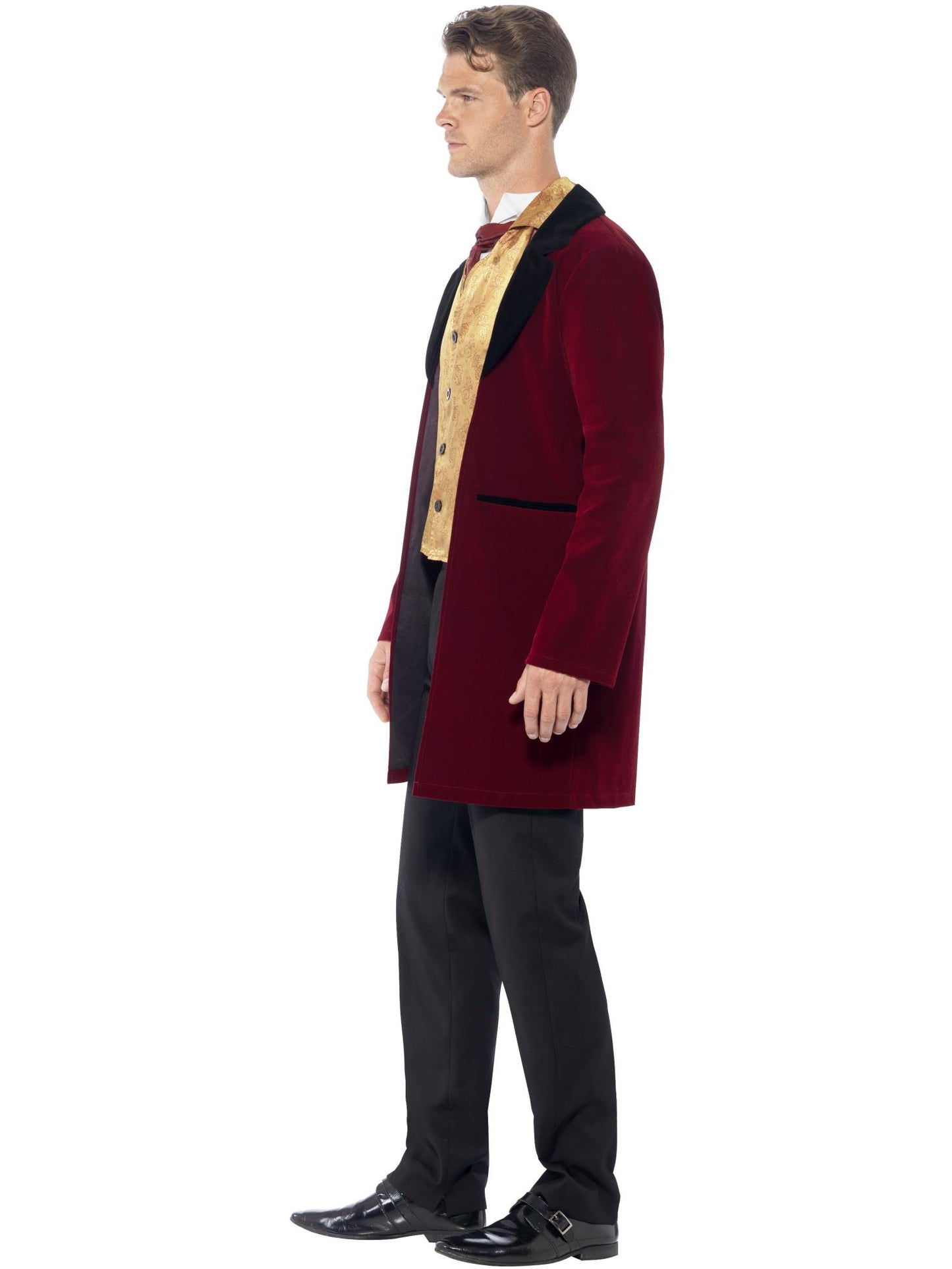Smiffys MEDIEVAL Deluxe Edwardian Gent Costume, Red CS für Herren
