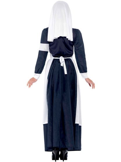 Smiffys Great War Krankenschwester-Kostüm in Weiss für Damen mit Kleid und Headpiece – Detailansicht