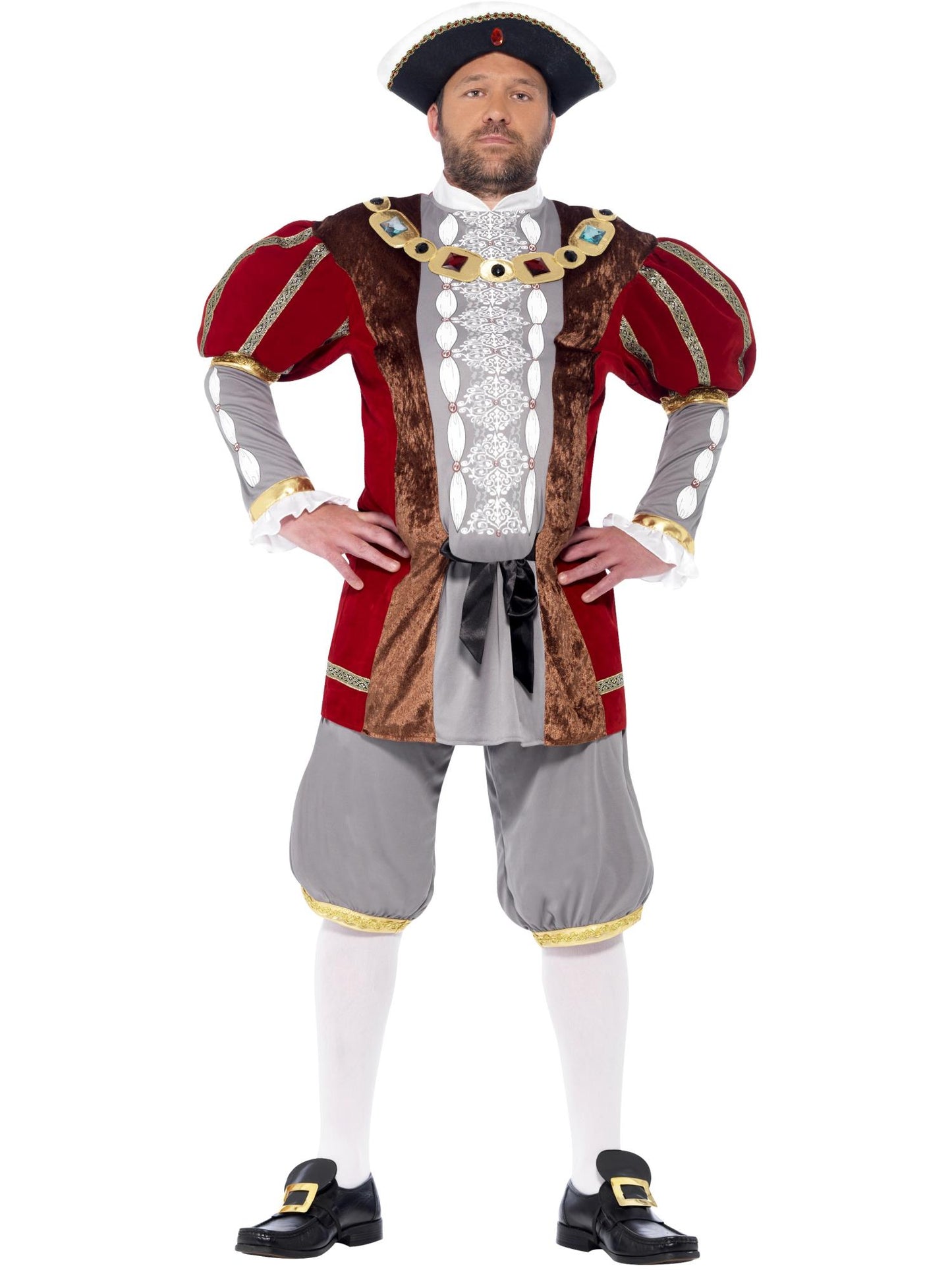 Smiffys TUDOR Deluxe Henry VIII Costume, Red CS für Herren