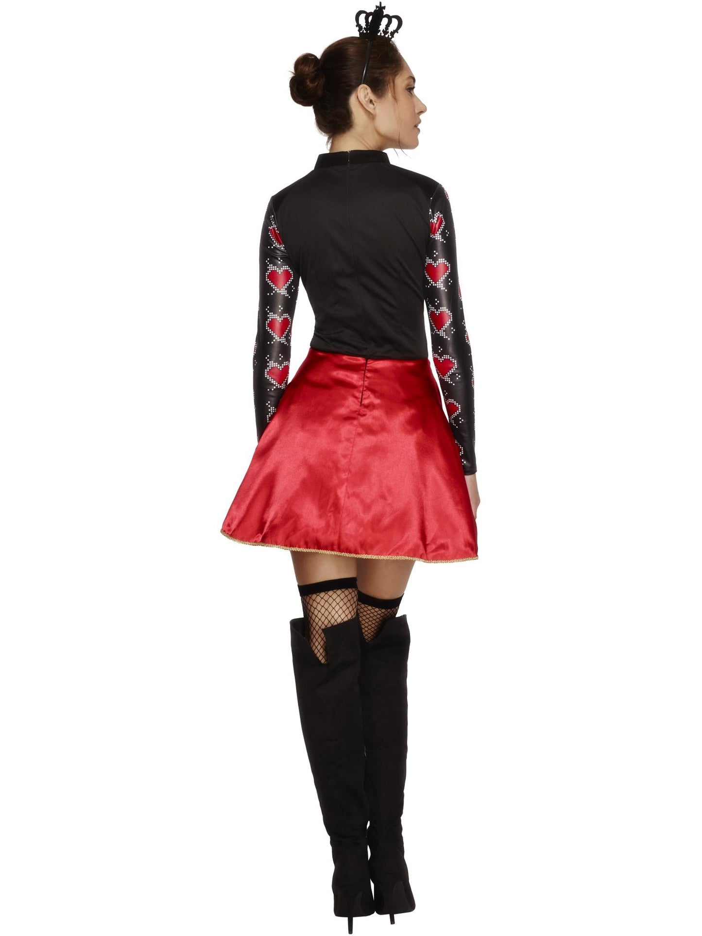 Smiffys Fever Queen Of Hearts Costume, Black CS für Damen