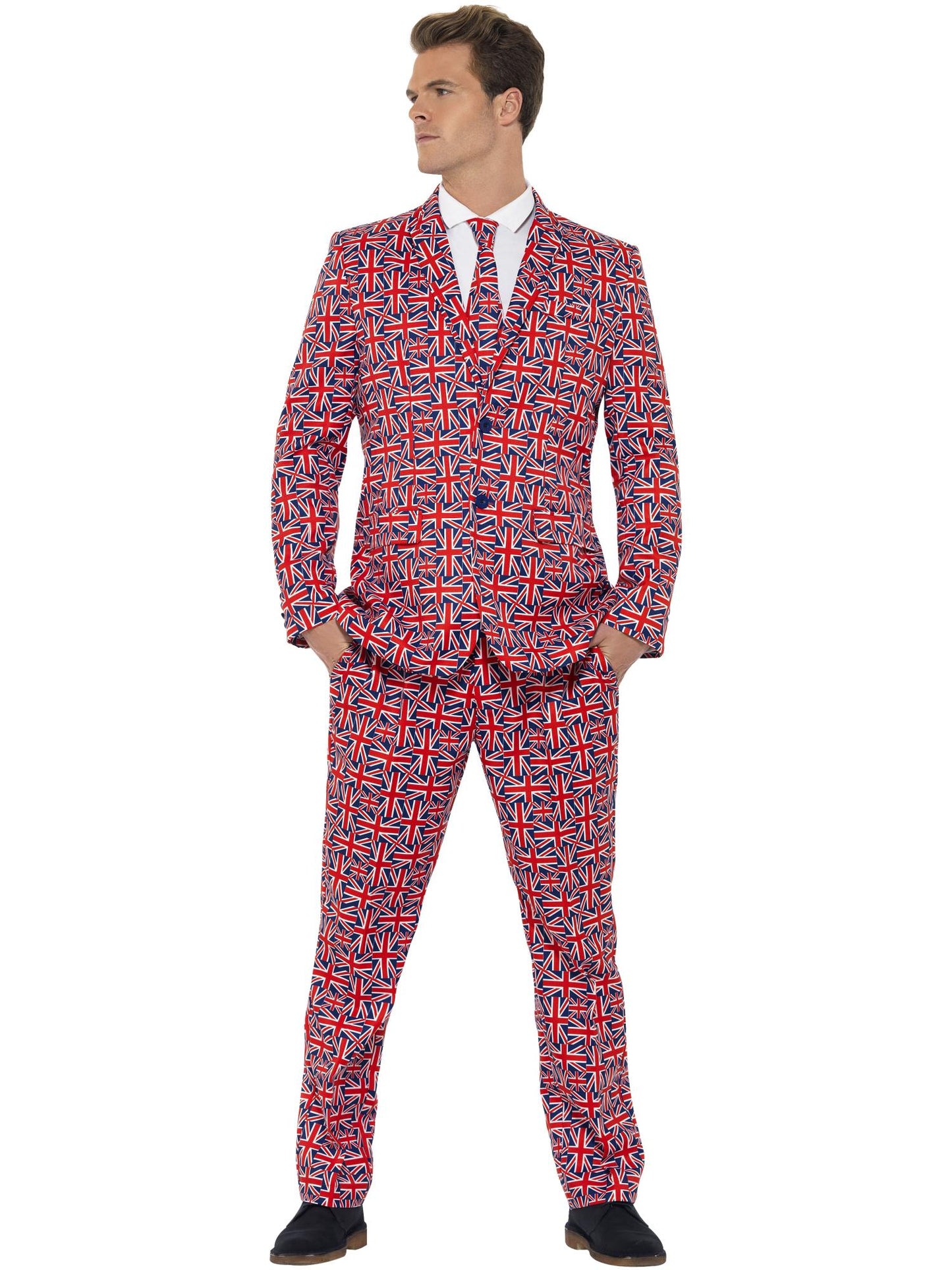 Smiffys BRITISH Union Jack Suit, Red CS für Herren