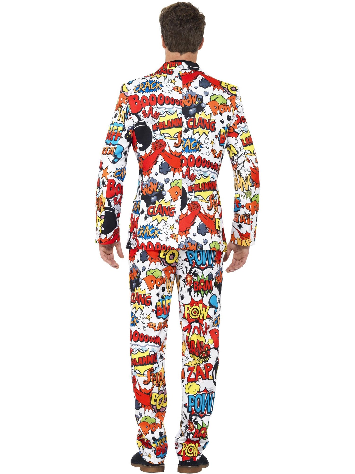 Smiffys COMEDY Comic Strip Suit, Red & White CS für Herren