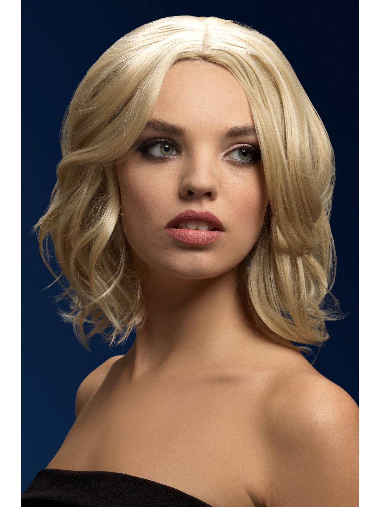 Smiffys Fever Olivia Wig, Dark Blonde für Damen