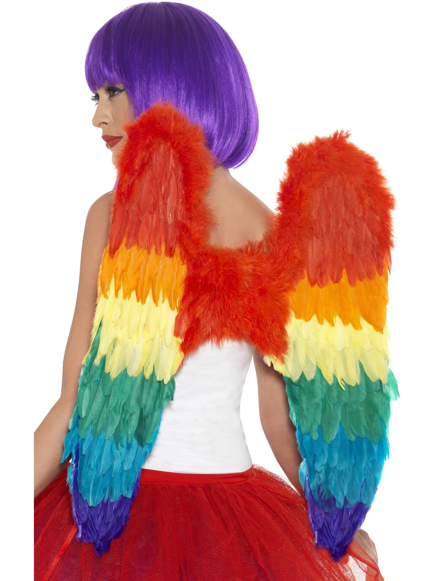 Smiffys Feather Wings, Rainbow AC für Unisex