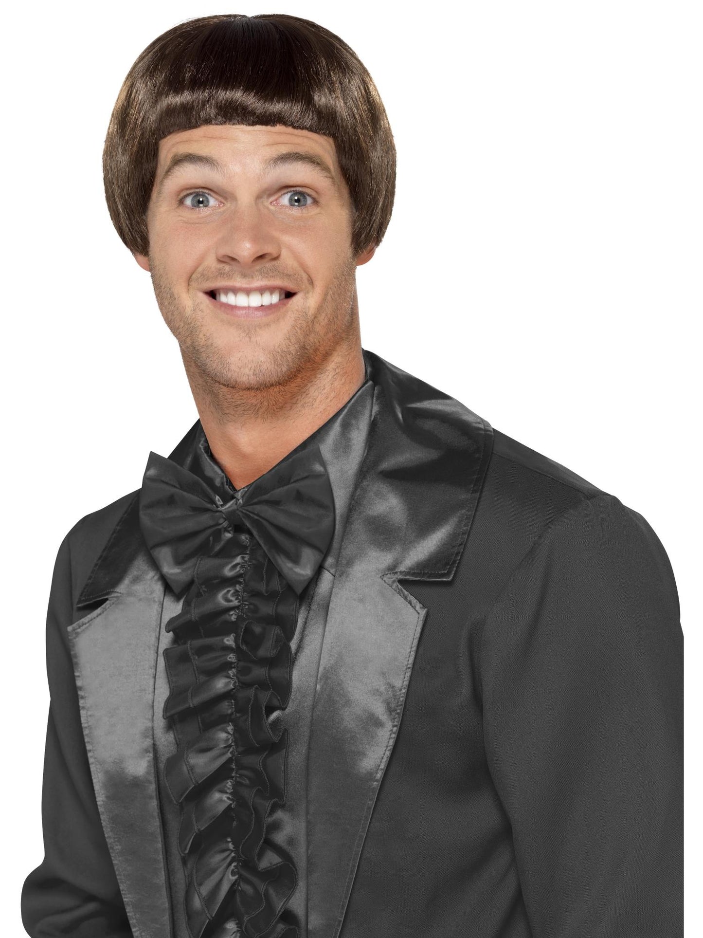 Smiffys 1990S 90s Bowl Cut Wig, Brown für Herren