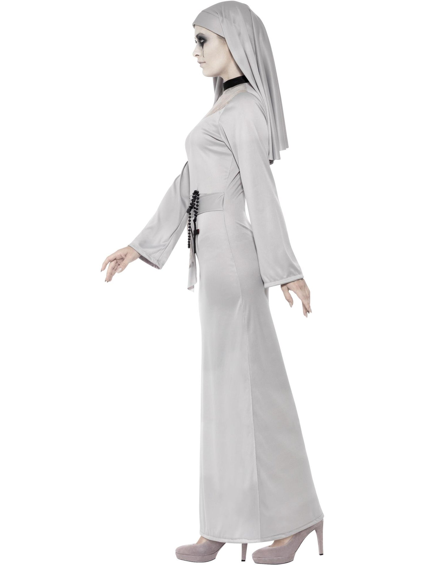 Smiffys Gothic Nun Costume, Grey CS für Damen