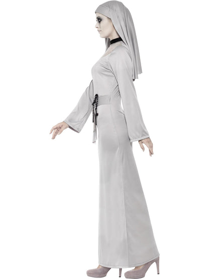 Smiffys Gothic Nun Costume, Grey CS für Damen