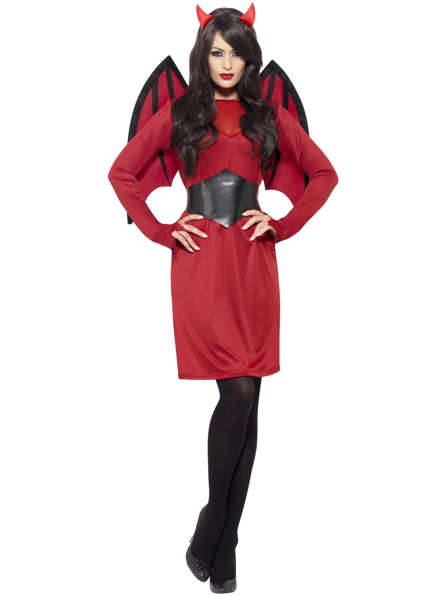 Smiffys Economy Devil Costume, Red CS für Damen