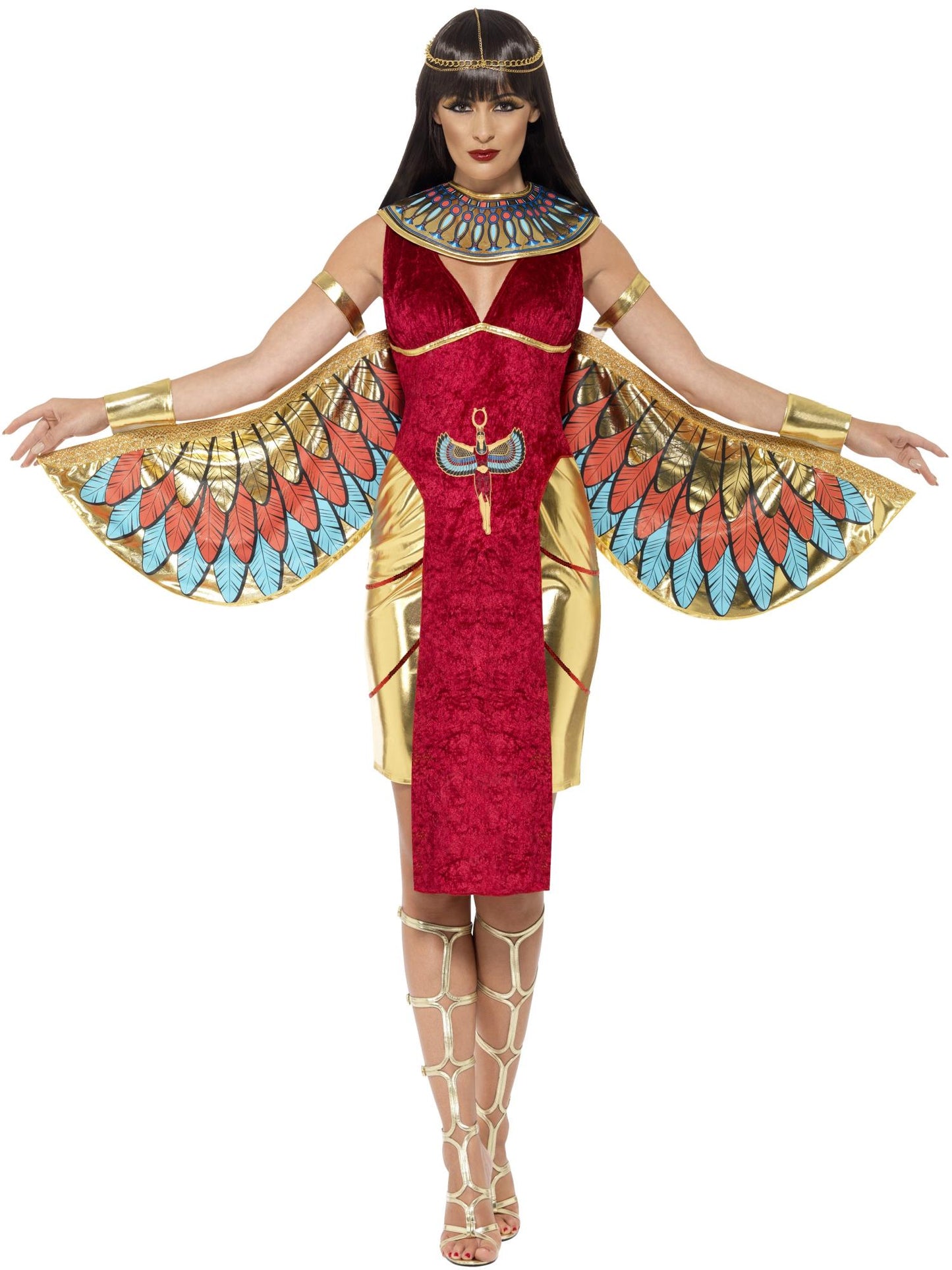Smiffys Egyptian Goddess Costume, Red CS für Damen