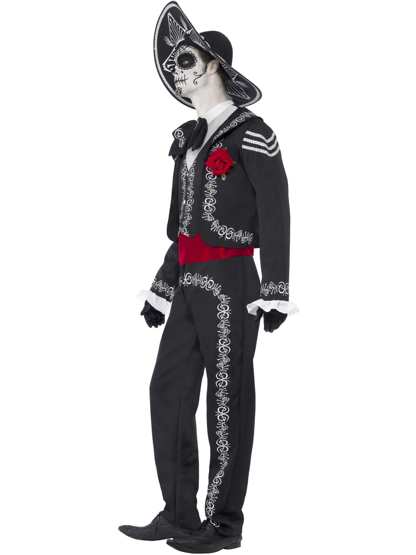 Smiffys DAYDEAD Deluxe Day of the Dead Se?or Bones Costume, Black CS für Herren