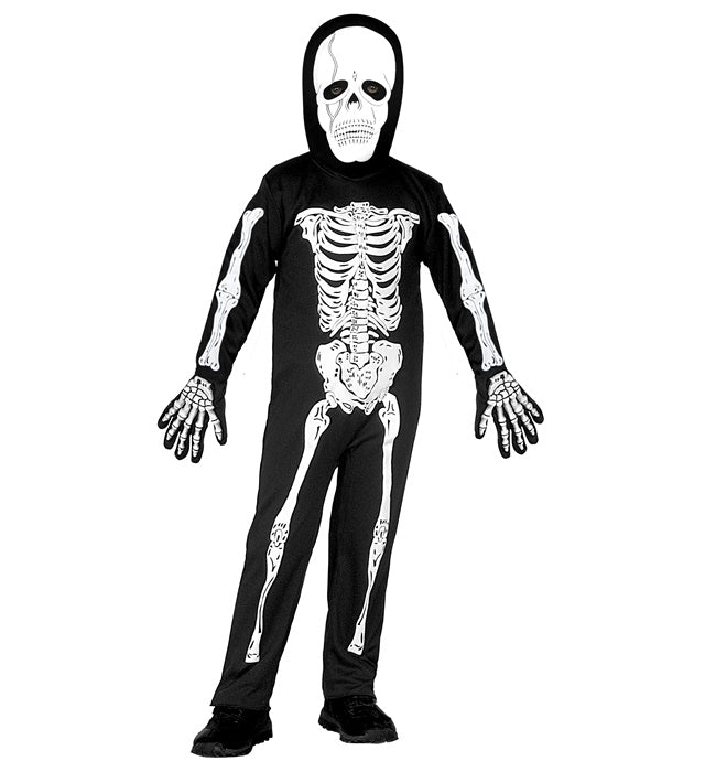 Skelett Kostüm mit Maske für Fasnacht und Halloween