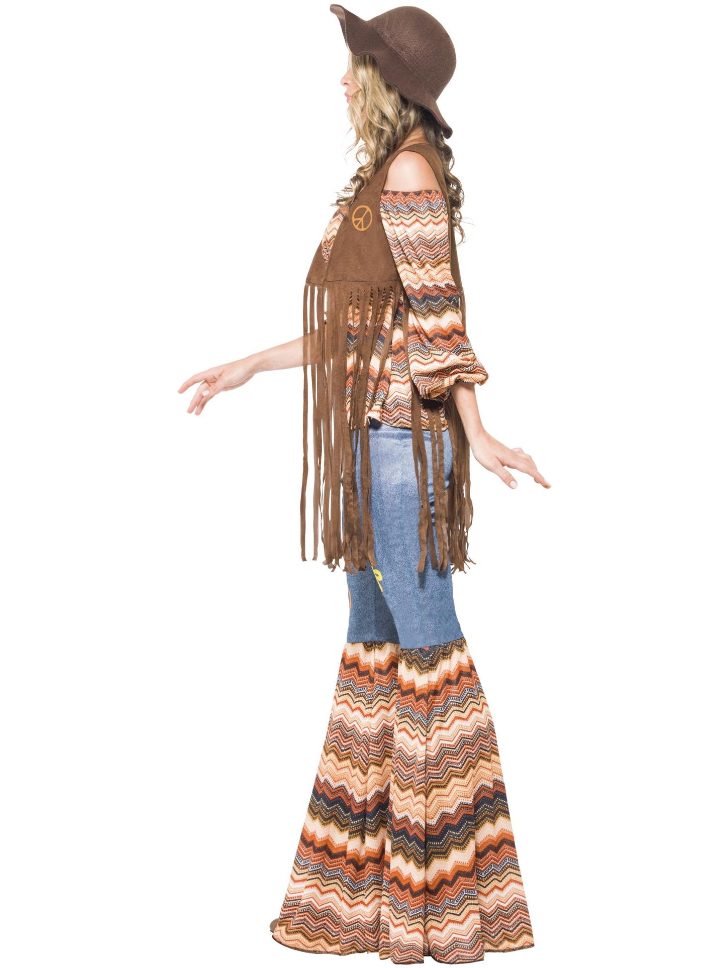 Smiffys Harmony Hippie Costume, Multi-Coloured CS für Damen