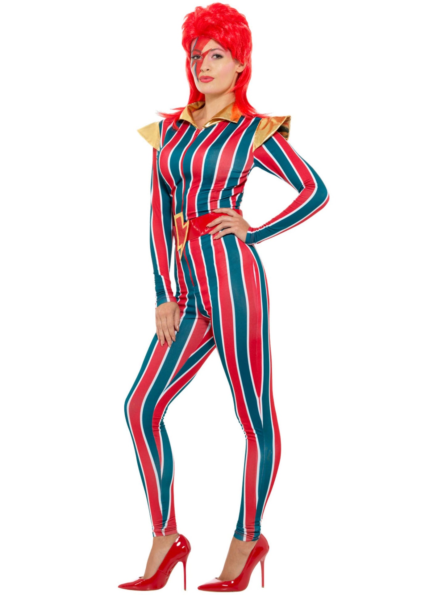 Smiffys BOWIE Miss Space Superstar Costume, Multi-Coloured CS für Damen