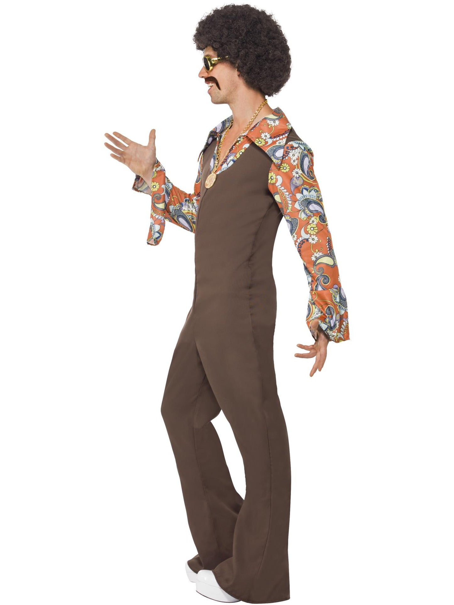 Smiffys DISCO Groovy Boogie Costume, Brown CS für Herren