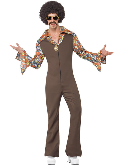 Smiffys Disco Groovy Boogie Kostüm Braun für Herren – Produktansicht
