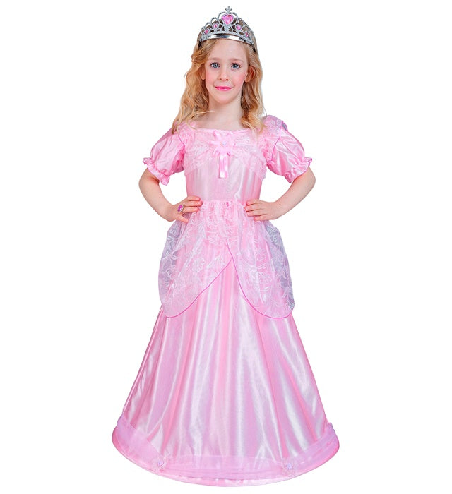 Rosa Prinzessinnenkleid mit voluminösem Reifrock für Fasnacht und Karneval