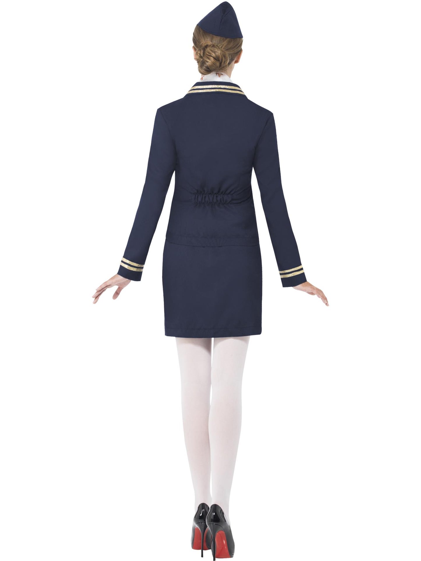 Smiffys AIRLINE Airways Attendant Costume, Blue CS für Damen