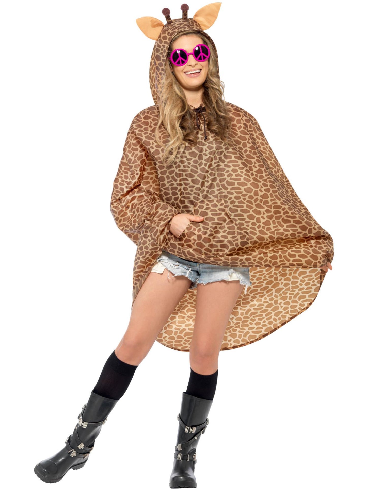Smiffys ANIMAL Giraffe Party Poncho, Brown CS für Unisex