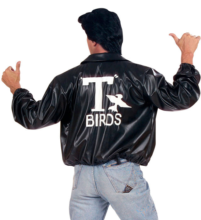 Greaser Jacke T-Birds aus Kunstleder für Fasnacht und Karneval