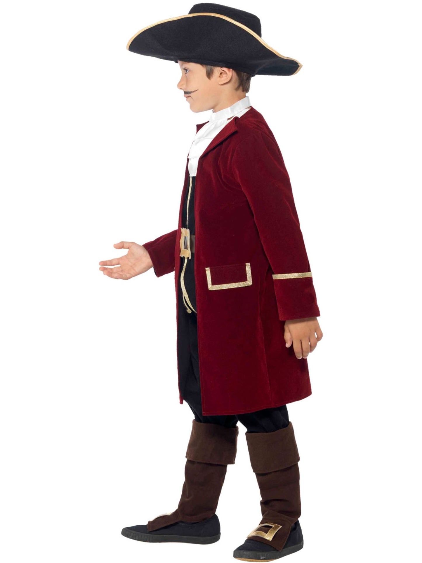 Smiffys Deluxe Pirate Captain Costume, Black CS für Jungen
