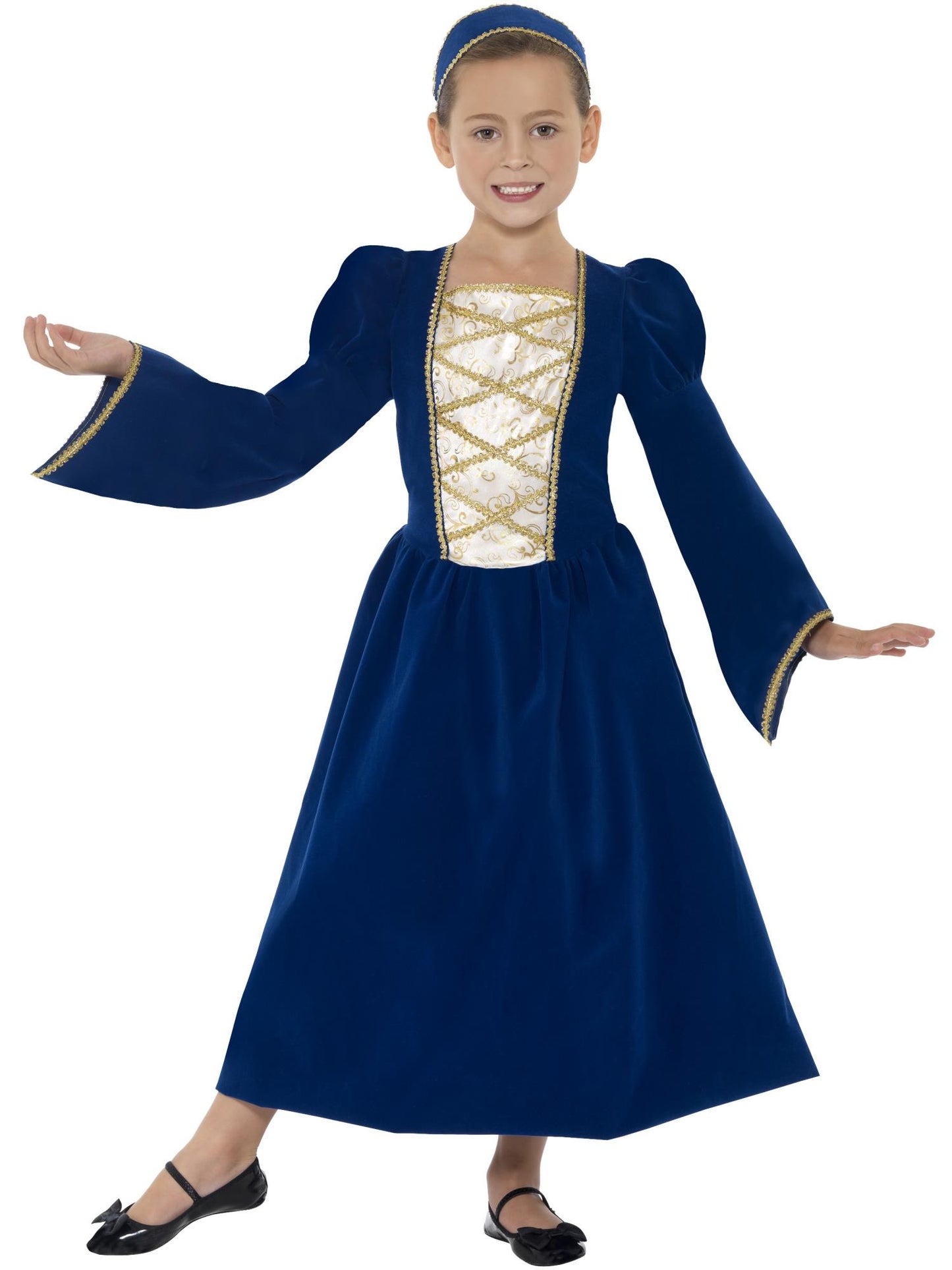 Smiffys Tudor Princess Mädchenkostüm, Royal Blue CS