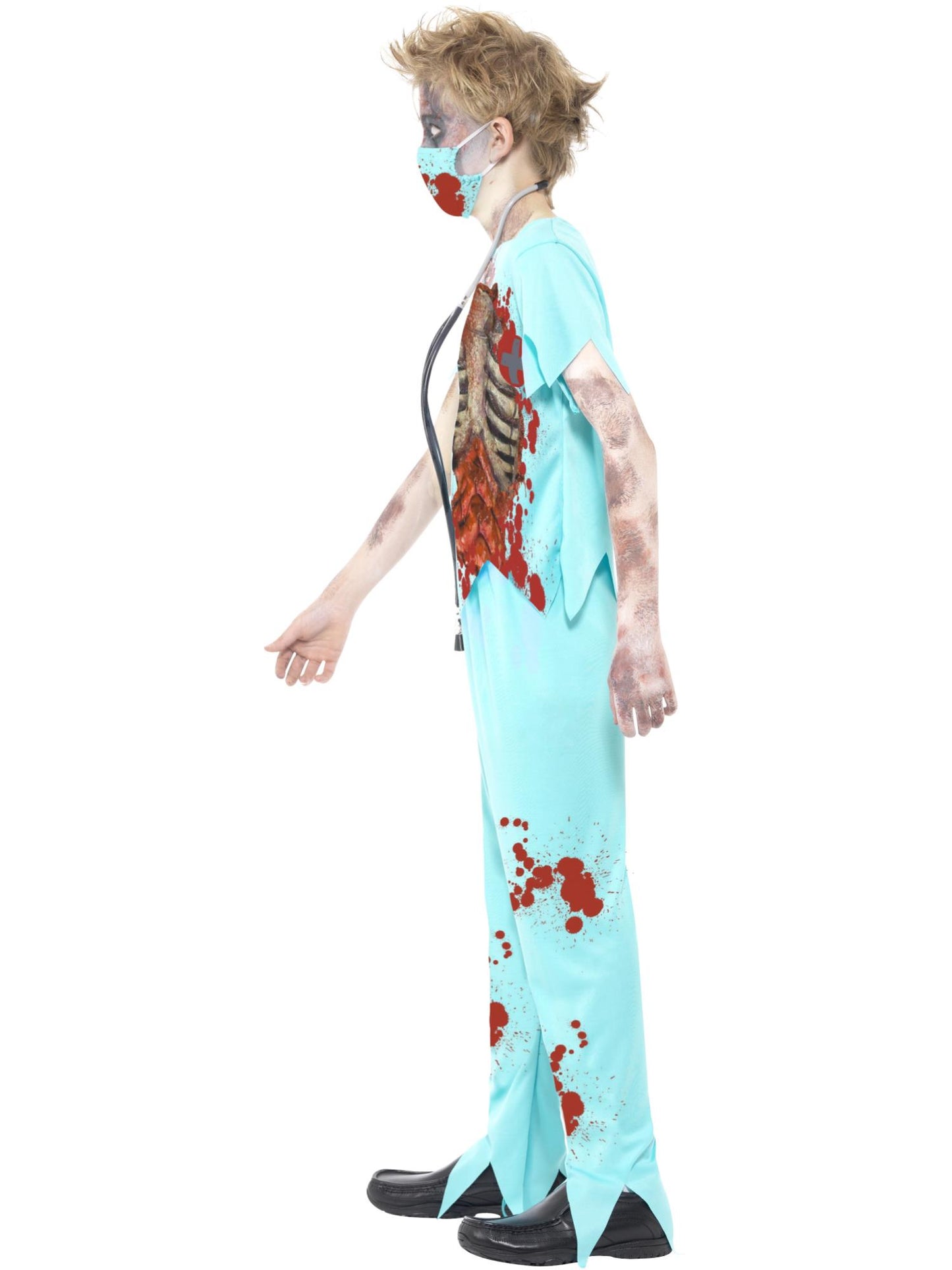 Smiffys Zombie Surgeon Costume, Blue CS für Unisex