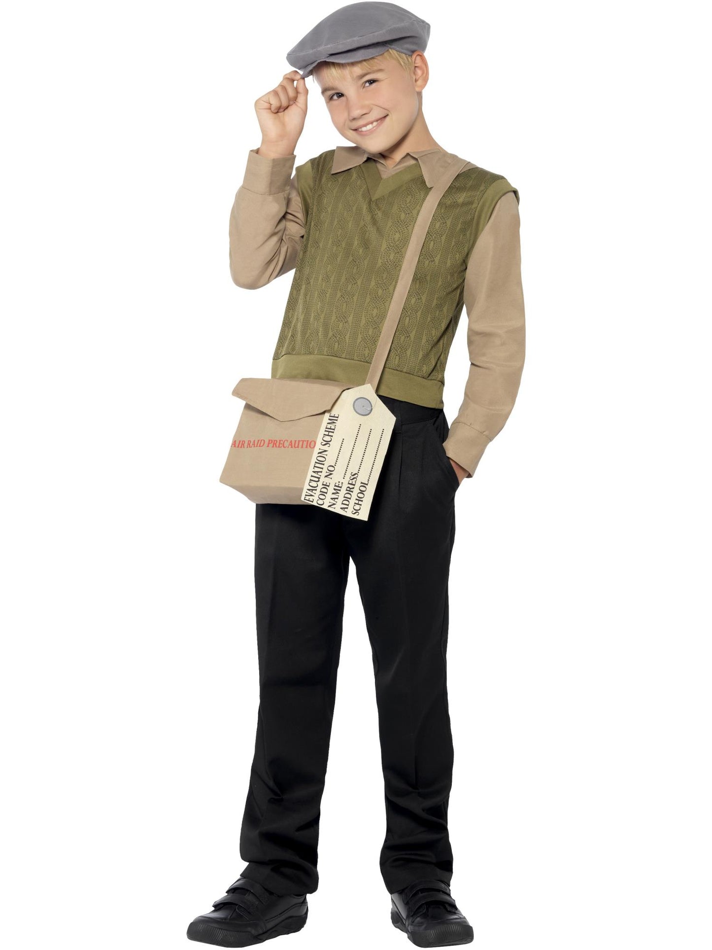 Smiffys 1940S Evacuee Boy Kit, Green CS für Jungen