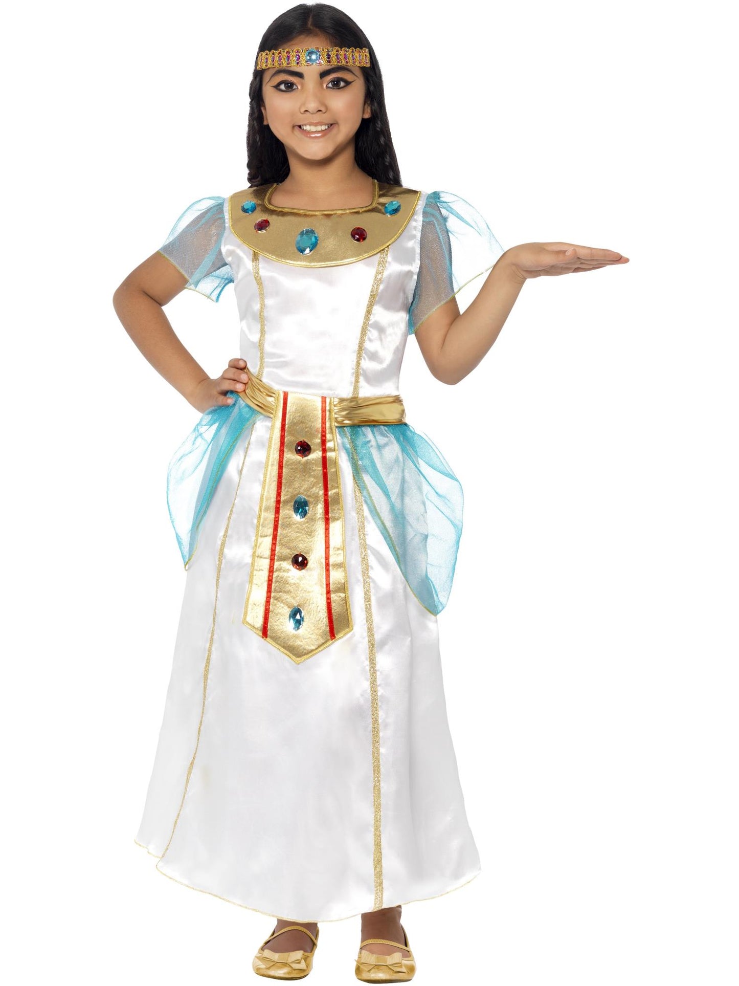 Smiffys Deluxe Cleopatra Mädchenkostüm, White CS