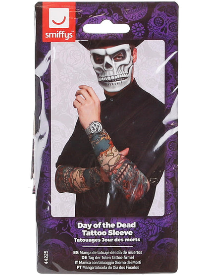 Smiffys DAYDEAD Day of the Dead Tattoo-Sleeves 2er-Pack – Detailansicht