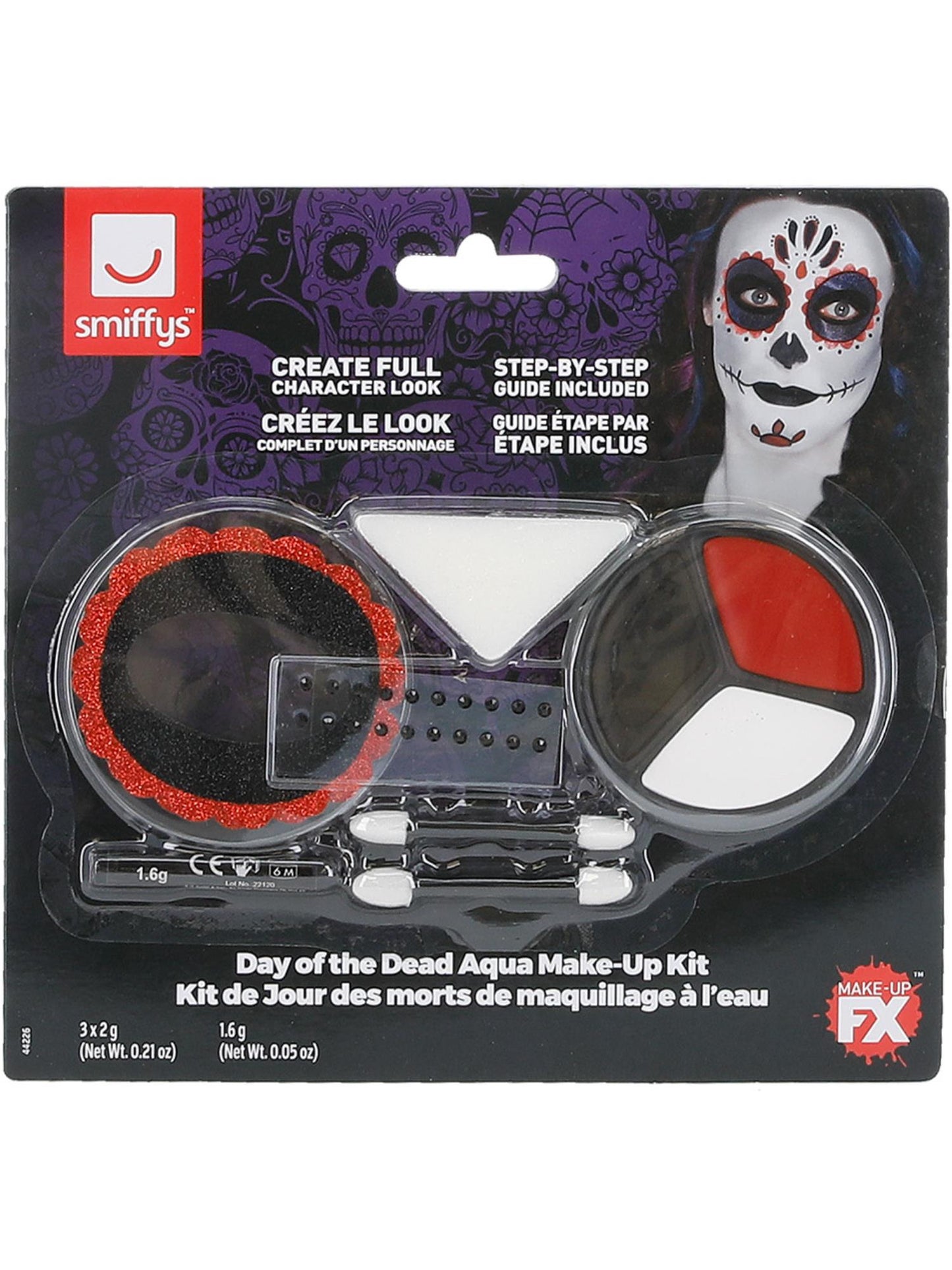 COSMETIC Smiffys Make-Up FX, Day of the Dead Kit, Aqua, CD für Unisex