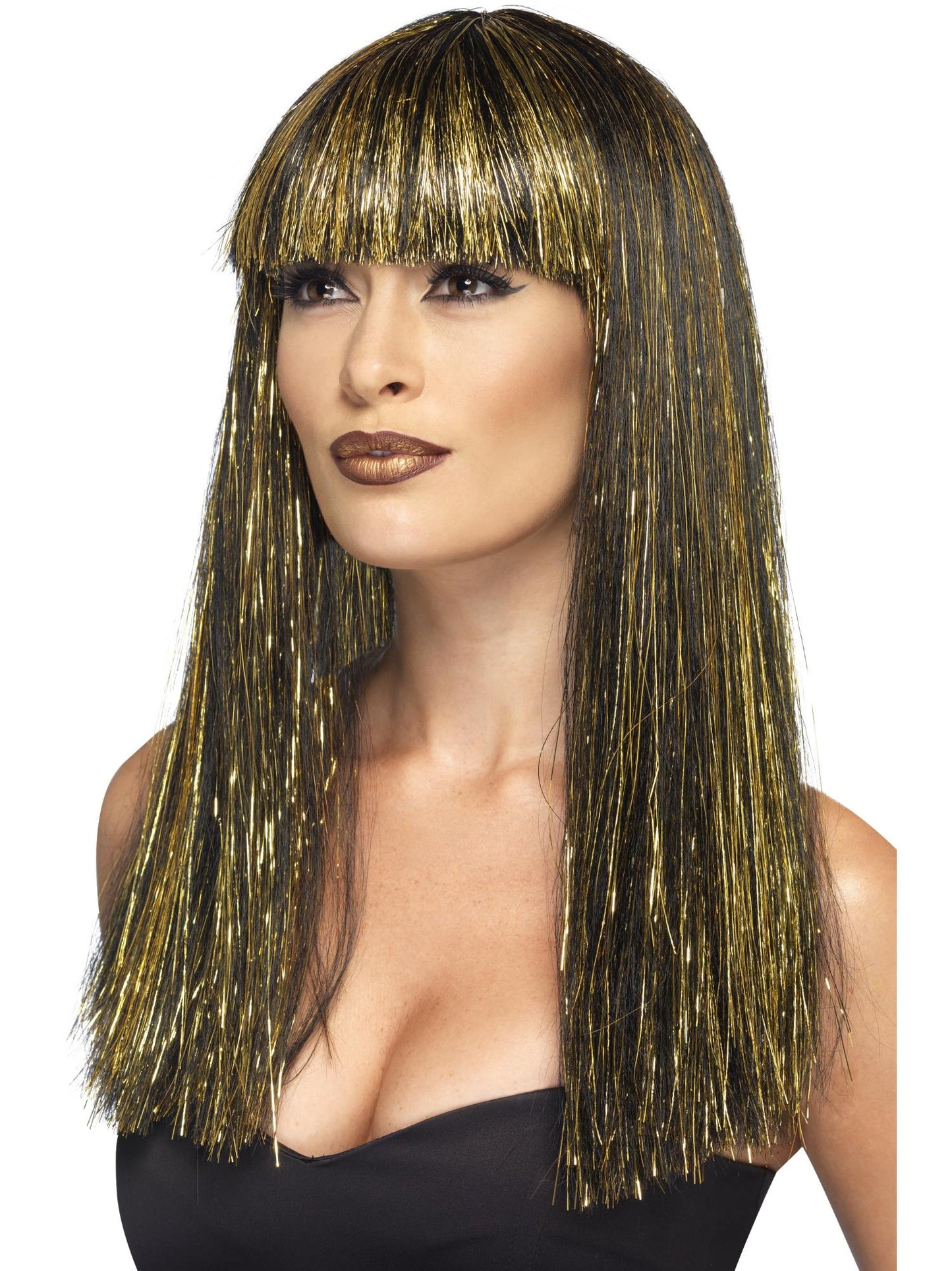 Smiffys Egyptian Goddess Wig, Black für Damen