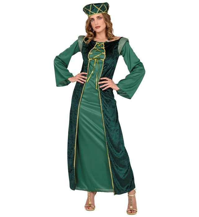 Lady Eleonore Kostüm mit elegantem Kleid und passendem Hut für Fasnacht