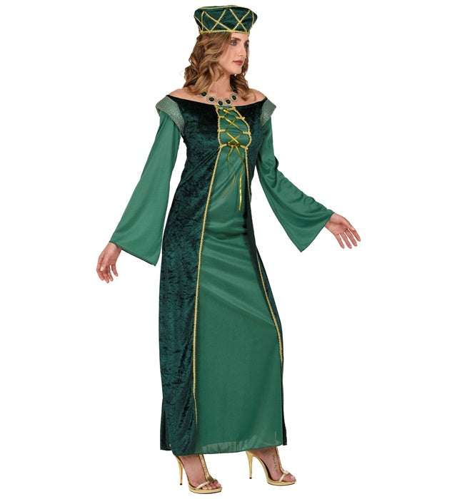 Lady Eleonore Kostüm mit elegantem Kleid und passendem Hut für Fasnacht