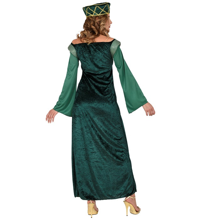 Lady Eleonore Kostüm mit elegantem Kleid und passendem Hut für Fasnacht
